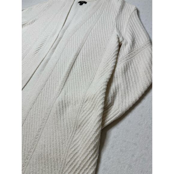 Simply Vera Vera Wang Long Cardigan Sweater White Textured Knit Women’s XL - Picture 3 of 6